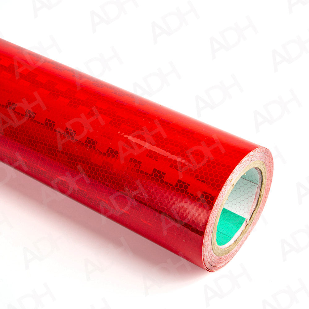 Vinil Reflectivo Rojo Honeycomb 1,24m x 50m