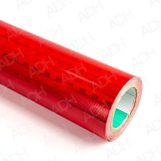 Vinil Reflectivo Rojo Honeycomb 1,24m x 50m