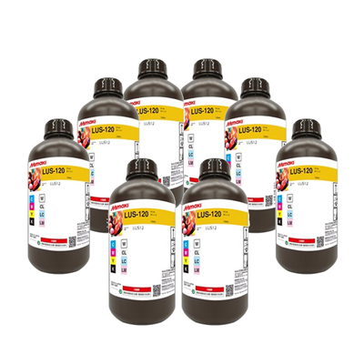 Tintas UV LUS-120 CMYK, White, Clear Botella de 1 Litro para Mimaki UJF-6042