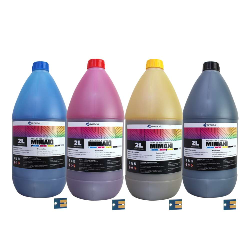 Tinta Solvente CS100 de Mimaki para SWJ320-EA - Botella de 2 Litros