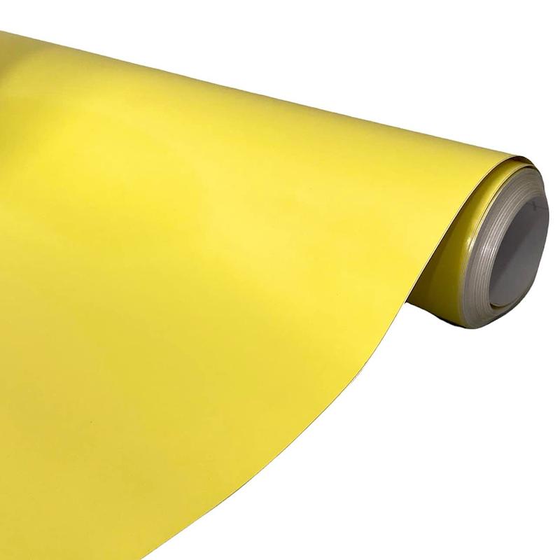 Vinilo de Corte Amarillo Claro 1.22m x 50m - Flexible y Luminoso